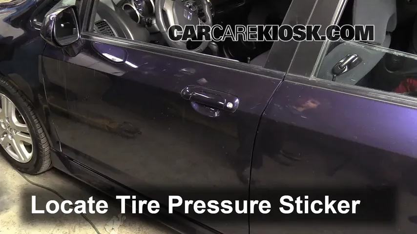 2008 Honda Fit 1.5L 4 Cyl. Tires & Wheels Check Tire Pressure